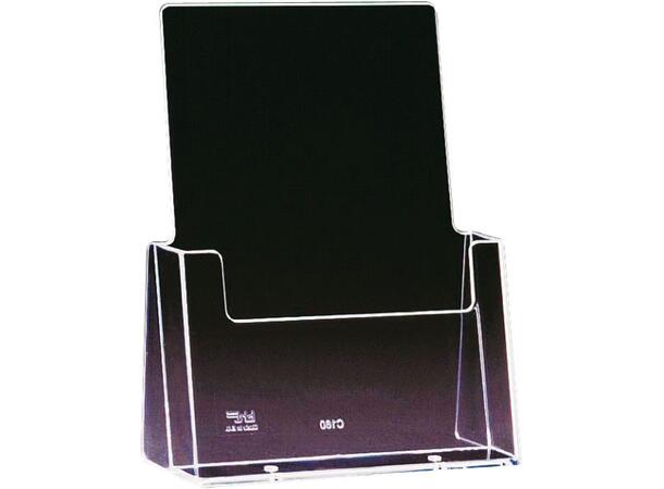 Brosjyreholder Bord A5 160 x 32mm klar akryl 